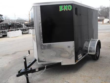 New Enclosed Trailer 5 X 8  Ramp Door   5'  Tall Black  In Color All Tube Built