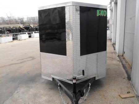New Enclosed Trailer 5 X 8  Ramp Door   5'  Tall Black  In Color All Tube Built