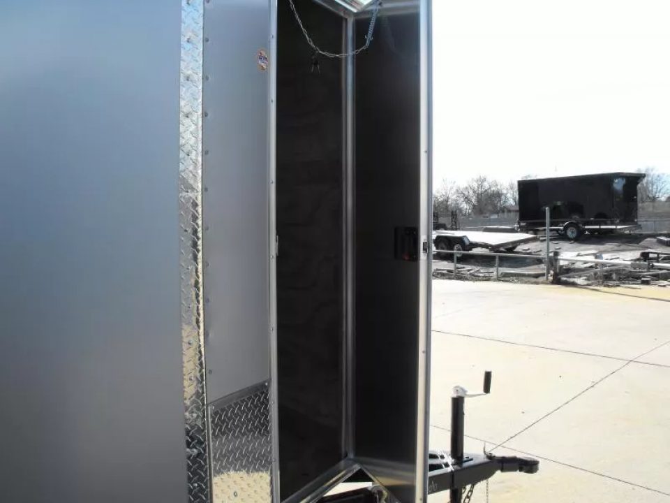 New Enclosed Trailer 6 X 12  Ramp Door   7'  Tall Silver Mist In Color ( 080 Skin ) 7000 GVWR HD 3/4 Walls& Floor