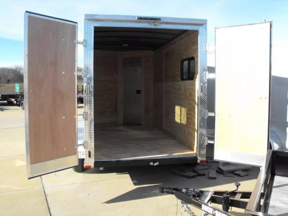 New Enclosed Trailer 6 X 12  Ramp Door   7'  Tall Silver Mist In Color ( 080 Skin ) 7000 GVWR HD 3/4 Walls& Floor