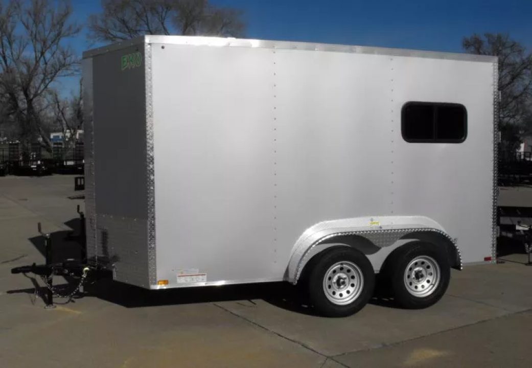 New Enclosed Trailer 6 X 12  Ramp Door   7'  Tall Silver Mist In Color ( 080 Skin ) 7000 GVWR HD 3/4 Walls& Floor