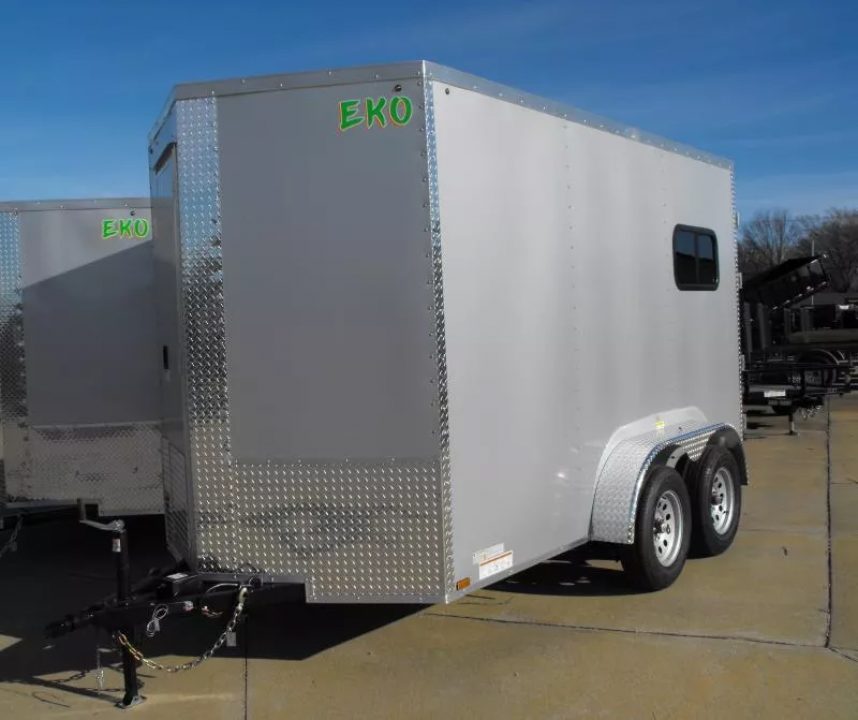 New Enclosed Trailer 6 X 12  Ramp Door   7'  Tall Silver Mist In Color ( 080 Skin ) 7000 GVWR HD 3/4 Walls& Floor