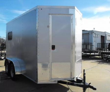 New Enclosed Trailer 6 X 12  Ramp Door   7'  Tall Silver Mist In Color ( 080 Skin ) 7000 GVWR HD 3/4 Walls& Floor