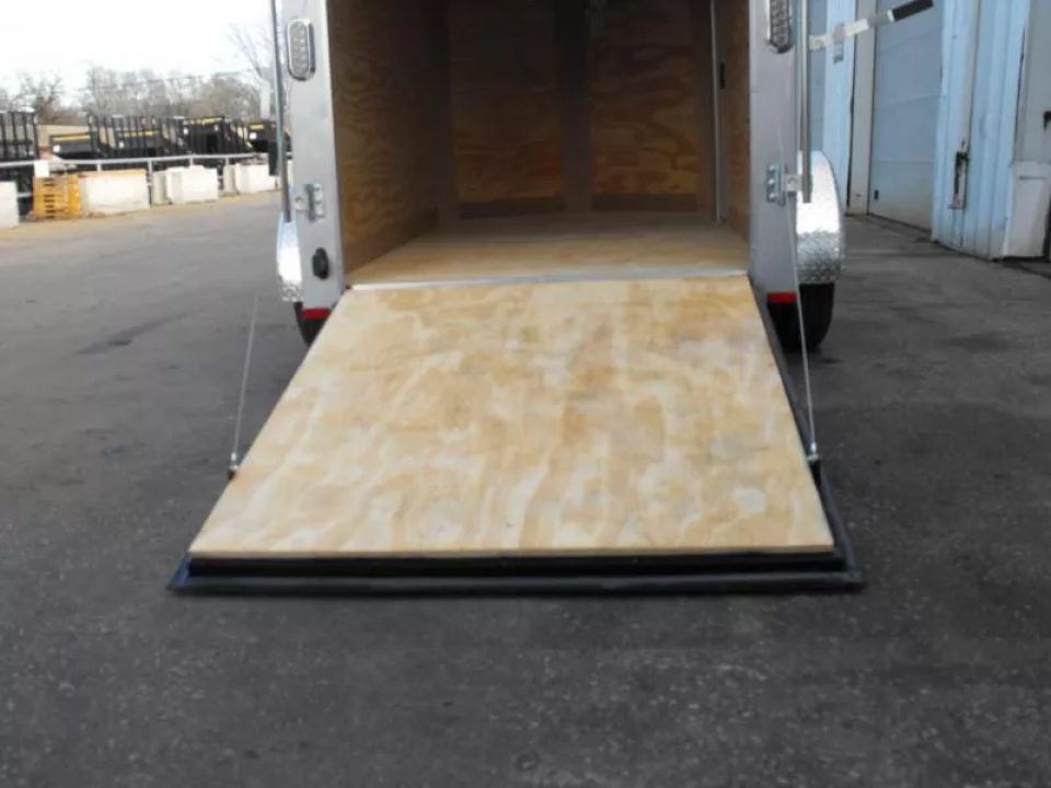 New Enclosed Trailer 5 X 8  Ramp Door   5'  Tall  SIlver Mist  In Color All Tube Built