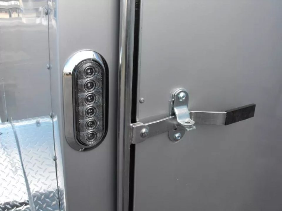 New Enclosed Trailer 5 X 8  Ramp Door   5'  Tall  SIlver Mist  In Color All Tube Built