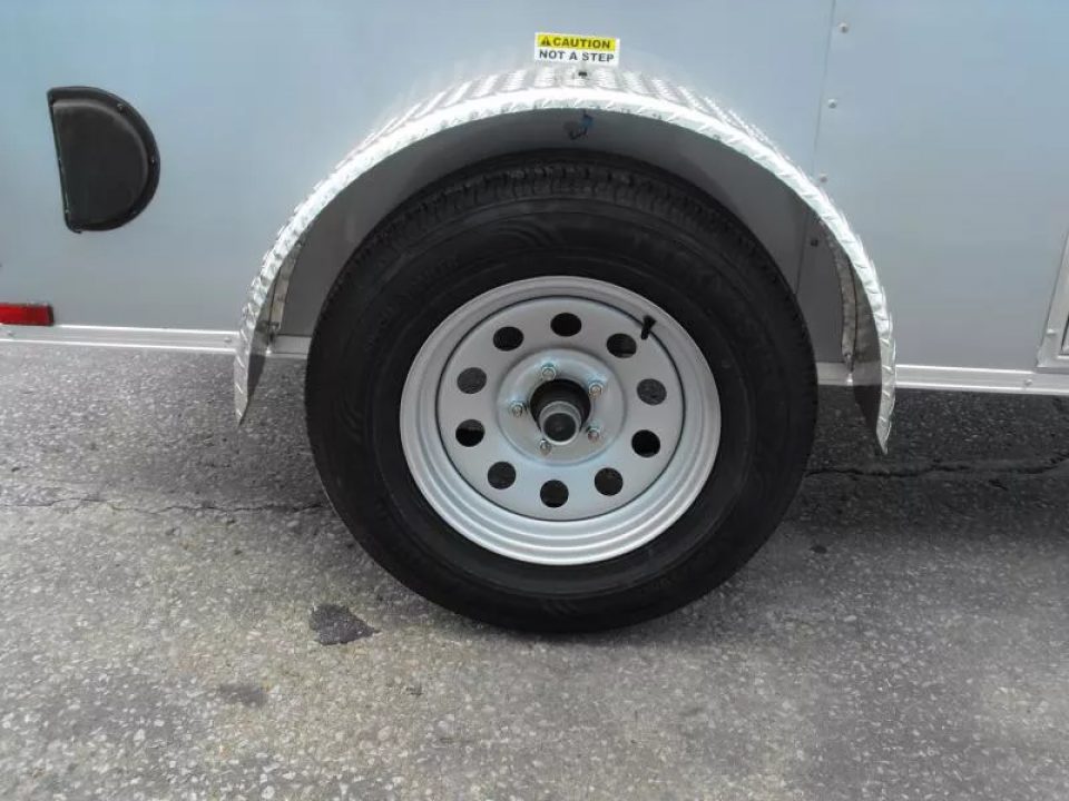 New Enclosed Trailer 5 X 8  Ramp Door   5'  Tall  SIlver Mist  In Color All Tube Built