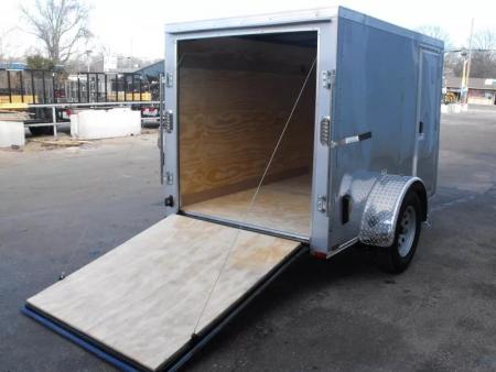 New Enclosed Trailer 5 X 8  Ramp Door   5'  Tall  SIlver Mist  In Color All Tube Built