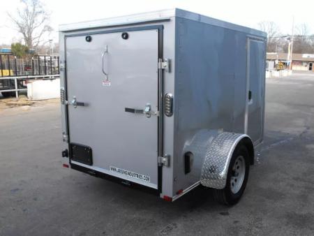 New Enclosed Trailer 5 X 8  Ramp Door   5'  Tall  SIlver Mist  In Color All Tube Built