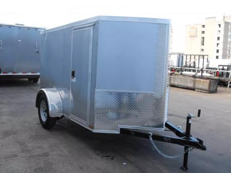 New Enclosed Trailer 5 X 8  Ramp Door   5'  Tall  SIlver Mist  In Color All Tube Built