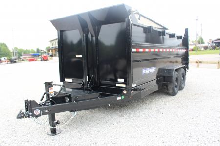 New 2026 Sure-Trac 7' x 16' Hydraulic Dump Trailer - 4' Steel Sides - Telescopic Ram - 14000# GVW