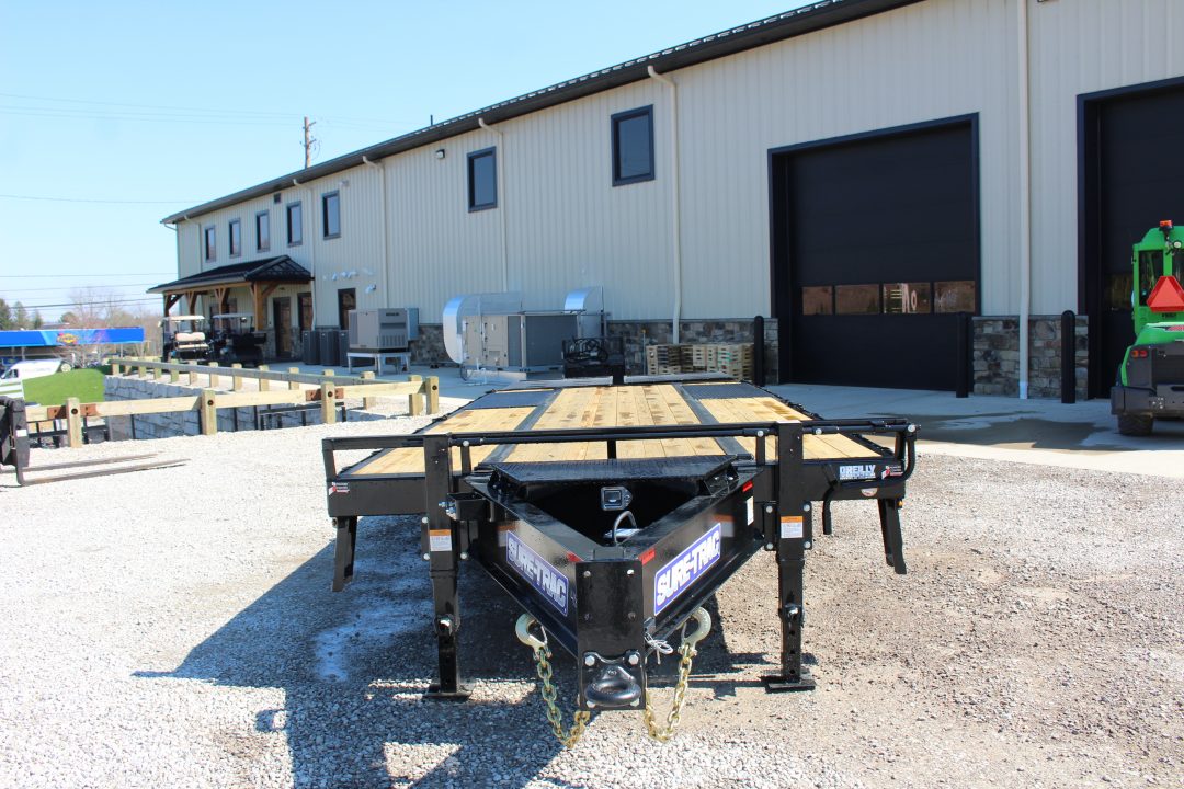 New 2026 Sure-Trac 8.5' x 20' + 5' Low Profile Beaver Tail Deckover Flatbed - 25,900# GVW