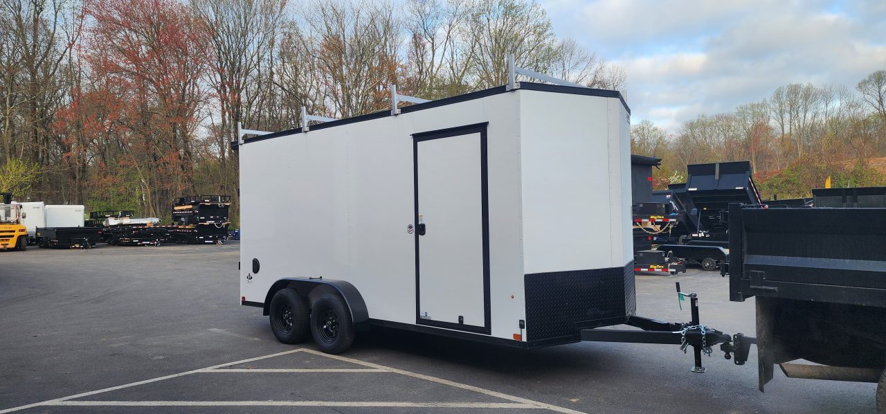 New 7 x 16 Look ST DLX Cargo Blackout Package 7k **Ladder Racks