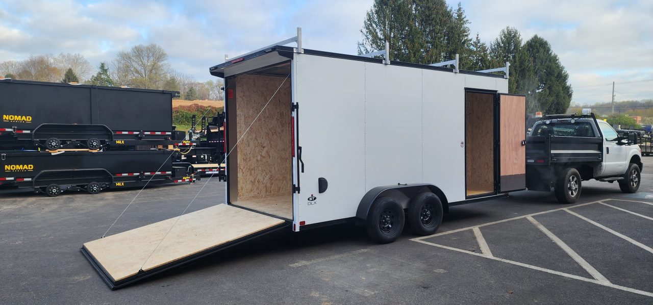 New 7 x 16 Look ST DLX Cargo Blackout Package 7k **Ladder Racks