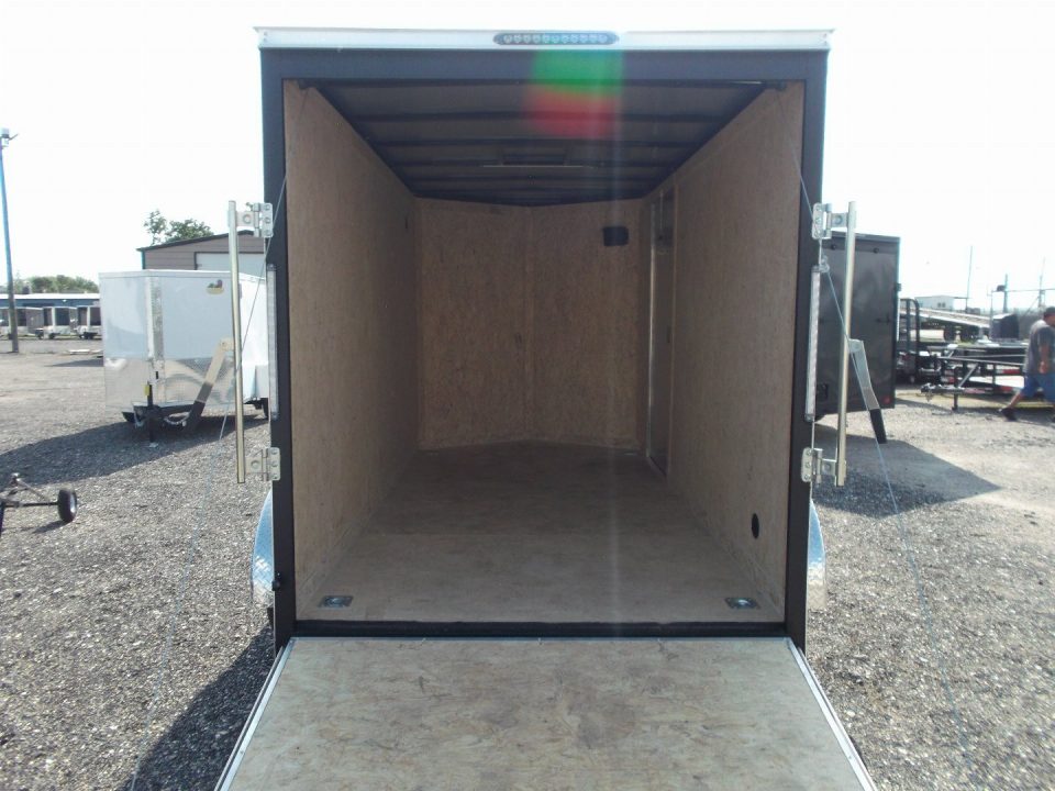 New 2026 Covered Wagon Trailers 6x12 Cargo Trailer / Enclosed Trailer / 6'6" Interior / Extra Wide Ramp / 36" RV Side Door / LEDs / .030 Black