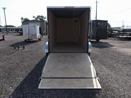 New 2026 Covered Wagon Trailers 6x12 Cargo Trailer / Enclosed Trailer / 6'6" Interior / Extra Wide Ramp / 36" RV Side Door / LEDs / .030 Black