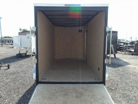 New 2026 Covered Wagon Trailers 6x12 Cargo Trailer / Enclosed Trailer / 6'6" Interior / Extra Wide Ramp / 36" RV Side Door / LEDs / .030 Black