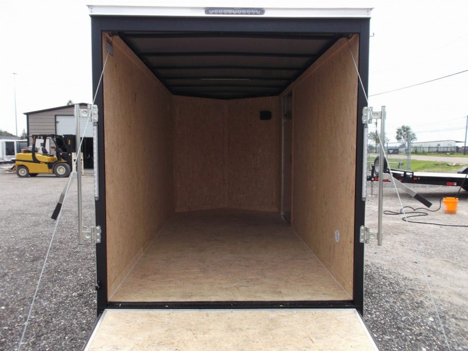 New 2026 Covered Wagon Trailers 6x12 Cargo / Enclosed Trailer / Extra Wide Ramp / .030 White Skin