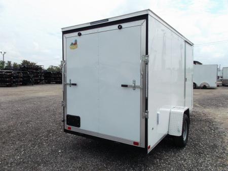 New 2026 Covered Wagon Trailers 6x12 Cargo / Enclosed Trailer / Extra Wide Ramp / .030 White Skin