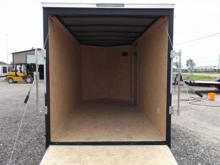 New 2026 Covered Wagon Trailers 6x12 Cargo / Enclosed Trailer / Extra Wide Ramp / .030 White Skin