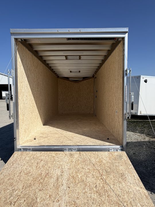 New 2026 ATC 7x16 + 2' V Nose Sto400 All Aluminum Cargo Trailer w/ Ramp