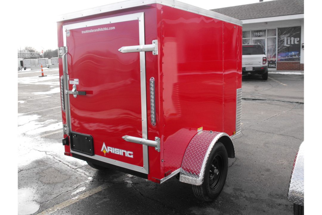 New Enclosed Trailer 4 X 6Barn Door 4' 6" Interior Red In Color 030 Skin