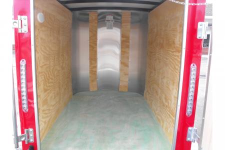 New Enclosed Trailer 4 X 6Barn Door 4' 6" Interior Red In Color 030 Skin