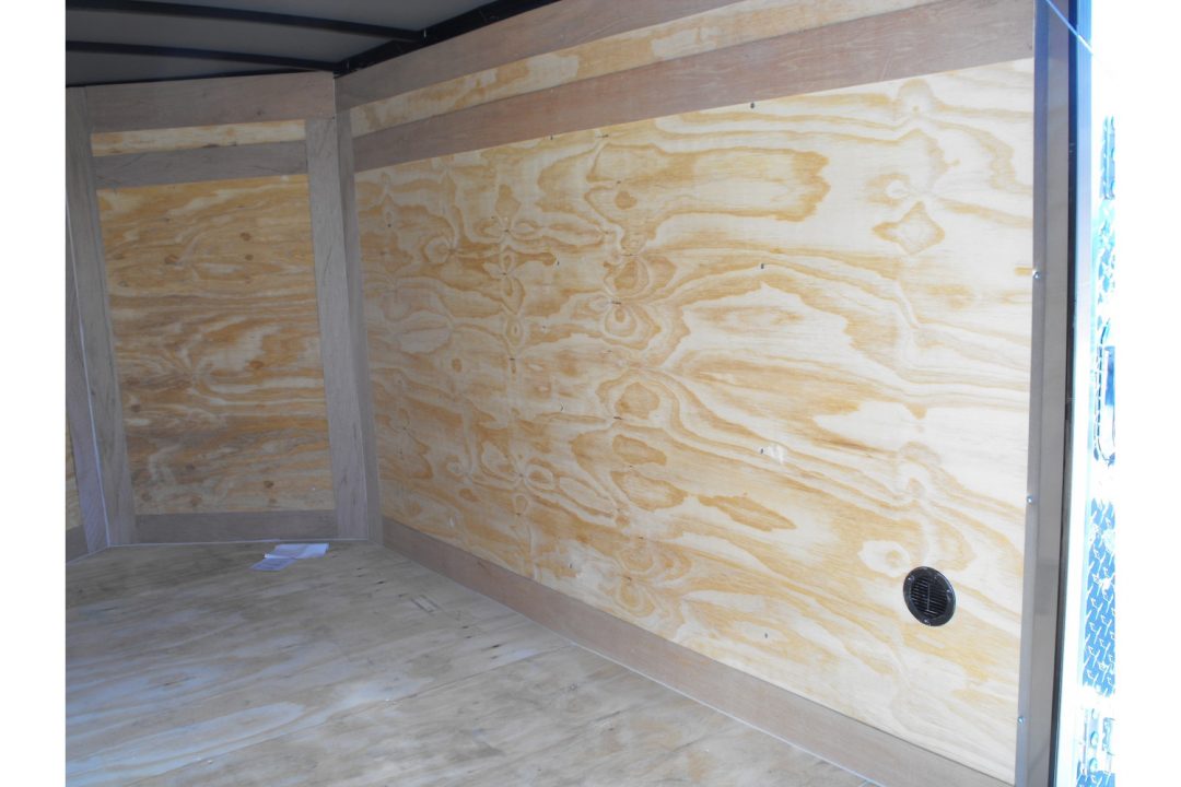 New Enclosed Trailer 4 X 8 Barn Door 4' 6" Interior Charcoal In Color 080 Skin