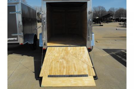 New Enclosed Trailer 4 X 8 Barn Door 4' 6" Interior Charcoal In Color 080 Skin