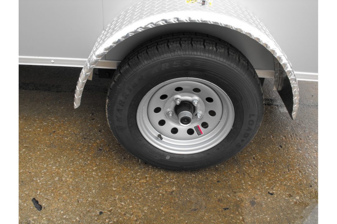 New Enclosed Trailer 4 X 8 Barn Door 4' Interior Red In Color 030 Skin