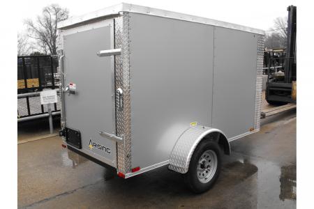 New Enclosed Trailer 4 X 8 Barn Door 4' Interior Red In Color 030 Skin