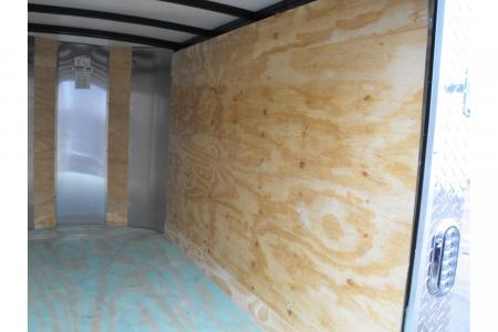 New Enclosed Trailer 4 X 8 Barn Door 4' Interior Red In Color 030 Skin