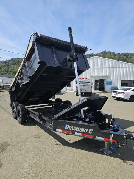 New SALE! DUMP TRAILER 2025 Diamond C LPT207 82X14 LOW PROFILE 15500 GVWR 32" SIDES METALLIC GRAY