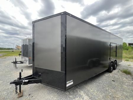 New 2026 South Georgia Cargo Trailers 8.5x24 Cargo / Enclosed Trailer (7'6" Height) Super Stealth Blackout Edition w/ Escape Door