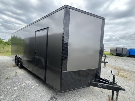 New 2026 South Georgia Cargo Trailers 8.5x24 Cargo / Enclosed Trailer (7'6  Height) Super Stealth Blackout Edition w/ Escape Door