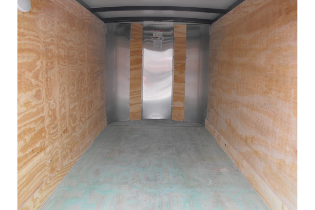 New Enclosed Trailer 4 X 8 Barn Door 4' Interior White In Color 080 Skin