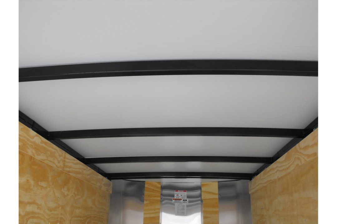 New Enclosed Trailer 4 X 8 Barn Door 4' Interior White In Color 080 Skin