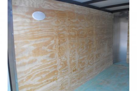 New Enclosed Trailer 4 X 8 Barn Door 4' Interior White In Color 080 Skin