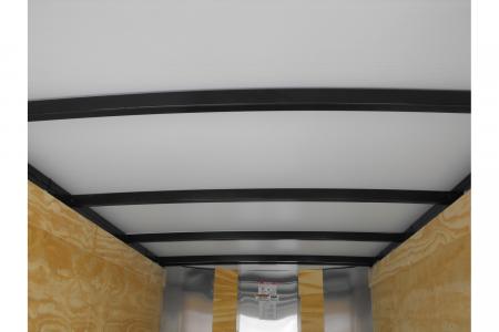 New Enclosed Trailer 4 X 8 Barn Door 4' Interior White In Color 080 Skin