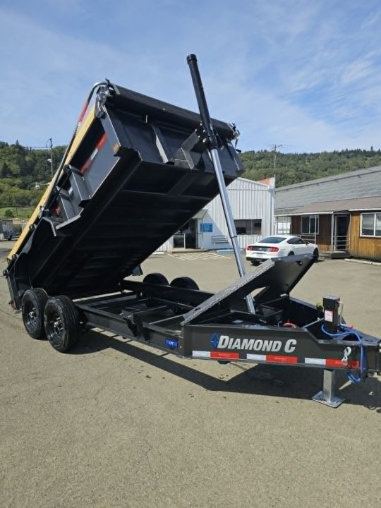 New SALE! DUMP TRAILER 2025 Diamond C LPT207 82X14 LOW PROFILE 15500 GVWR METALLIC GRAY