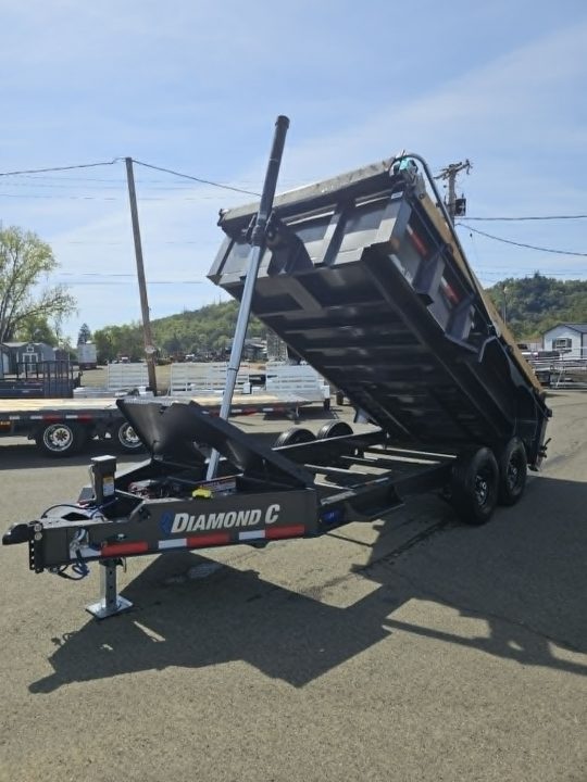 New SALE! DUMP TRAILER 2025 Diamond C LPT207 82X14 LOW PROFILE 15500 GVWR METALLIC GRAY