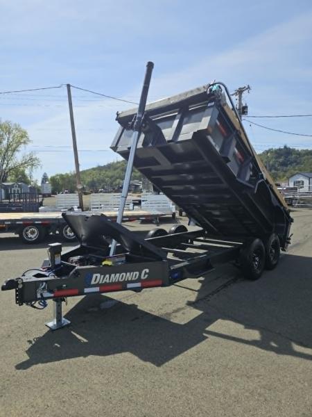 New SALE! DUMP TRAILER 2025 Diamond C LPT207 82X14 LOW PROFILE 15500 GVWR METALLIC GRAY