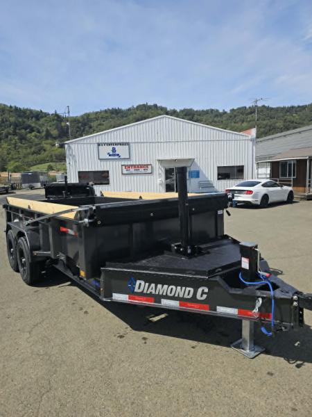 New SALE! DUMP TRAILER 2025 Diamond C LPT207 82X14 LOW PROFILE 15500 GVWR METALLIC GRAY