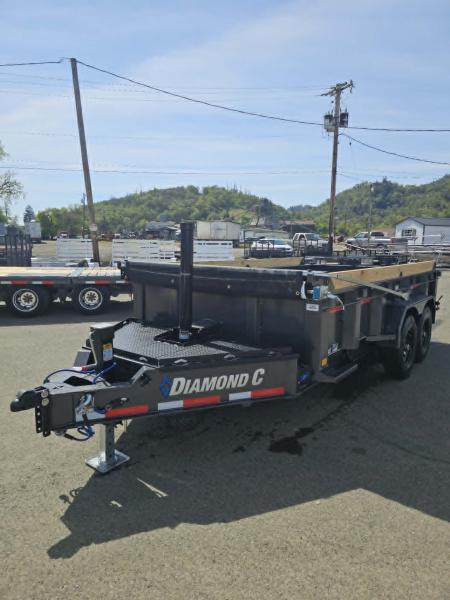 New SALE! DUMP TRAILER 2025 Diamond C LPT207 82X14 LOW PROFILE 15500 GVWR METALLIC GRAY