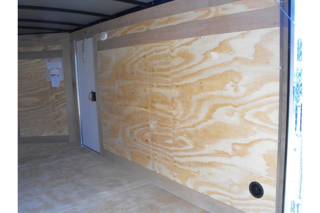 New Enclosed Trailer 5 X 10 Ramp Door 5' Tall Silver Mist In Color ( 080 Skin )