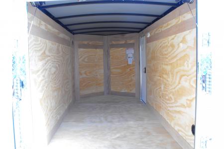 New Enclosed Trailer 5 X 10 Ramp Door 5' Tall Silver Mist In Color ( 080 Skin )