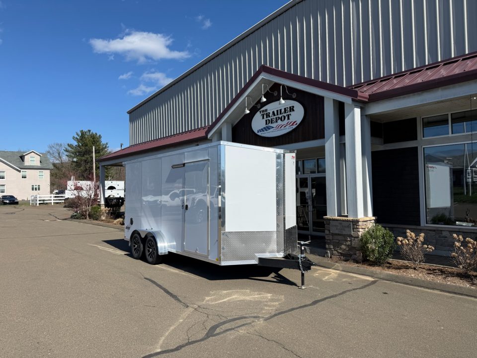 New Pace American 7' x 16' + V-Nose Enclosed Cargo Trailer with Ramp Door 7K