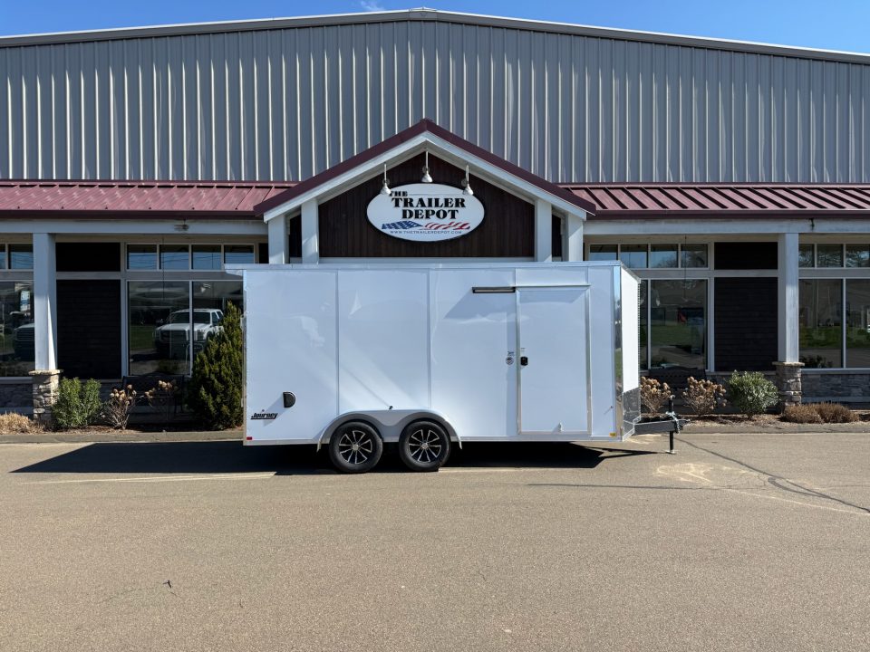 New Pace American 7' x 16' + V-Nose Enclosed Cargo Trailer with Ramp Door 7K