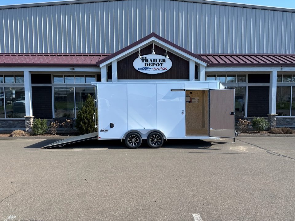 New Pace American 7' x 16' + V-Nose Enclosed Cargo Trailer with Ramp Door 7K