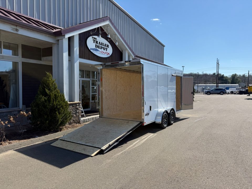 New Pace American 7' x 16' + V-Nose Enclosed Cargo Trailer with Ramp Door 7K