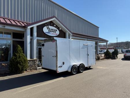 New Pace American 7' x 16' + V-Nose Enclosed Cargo Trailer with Ramp Door 7K